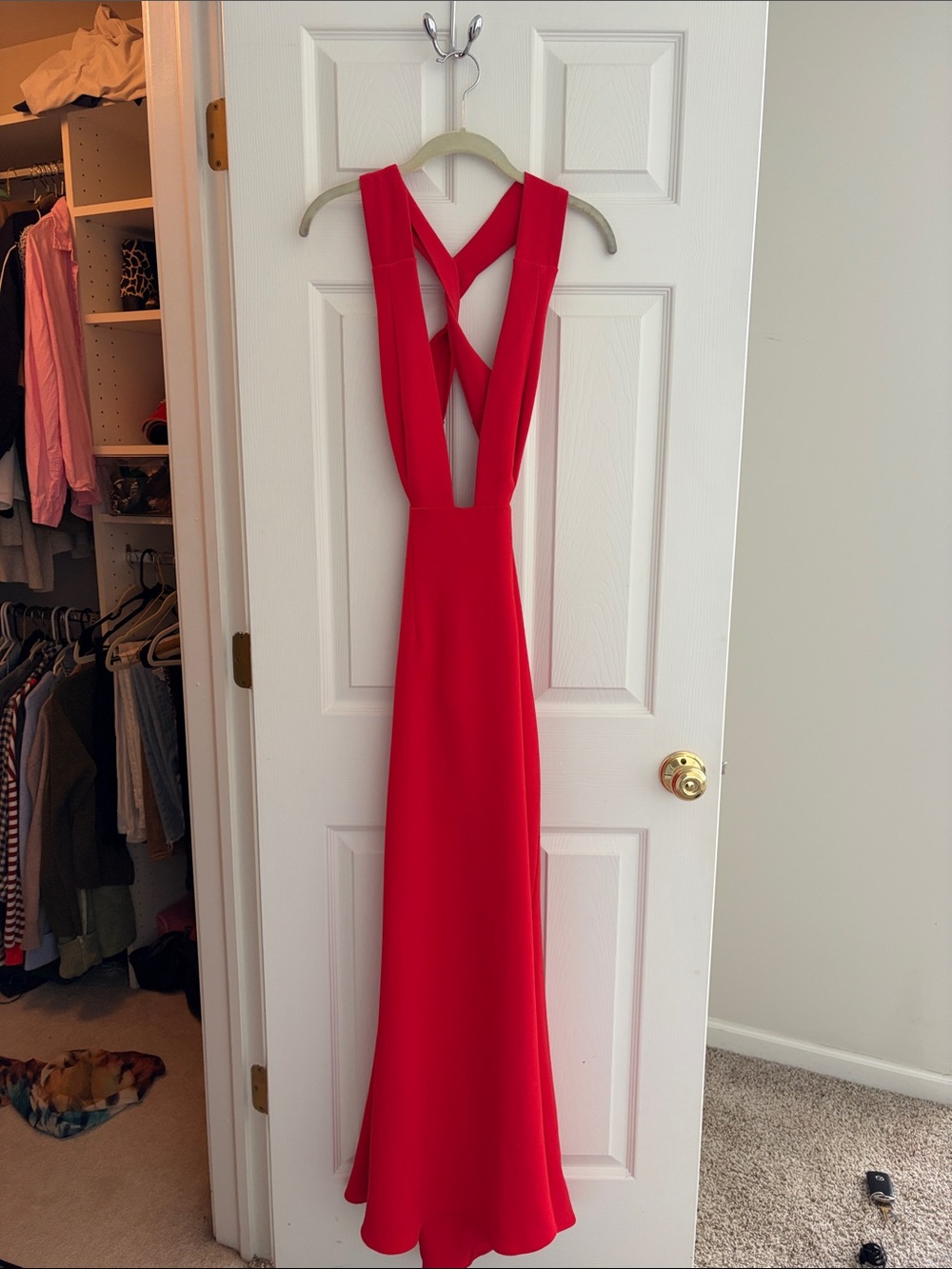 NBD - Sexy Elegant Red Cross-Back Evening Dress